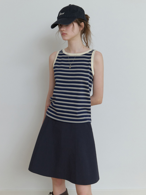 Bask stripe sleeveless (navy)