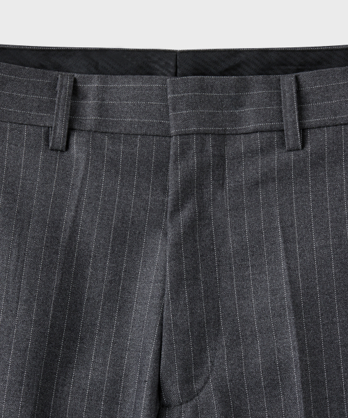 ESSENTIAL WIDE SLACKS [GRAY STRIPE]