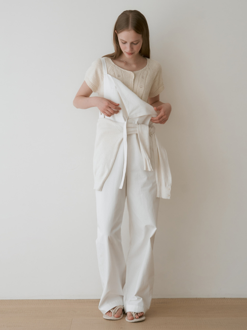Caramel overall pants (white)
