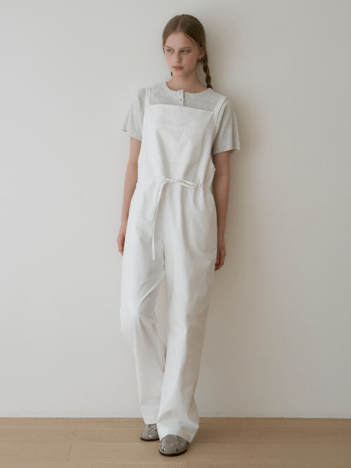 Caramel overall pants (white)