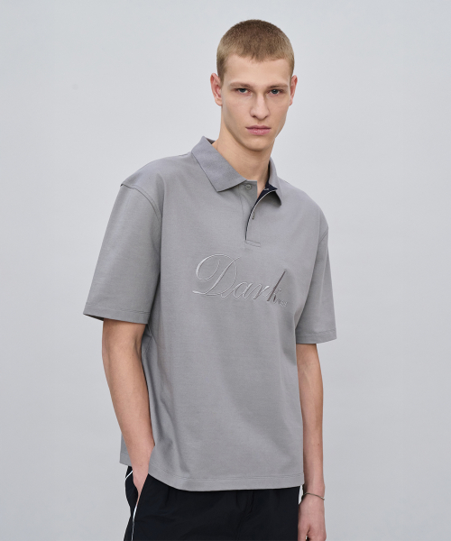 DARKNESS S/SLEEVES POLO [GREY]