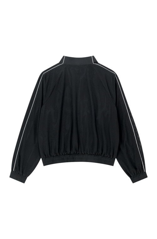 MESH PIPING TRACK JACKET [BLACK]