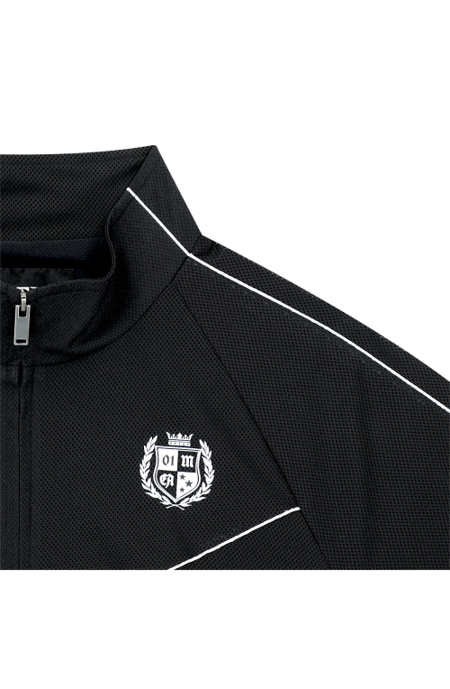 MESH PIPING TRACK JACKET [BLACK]