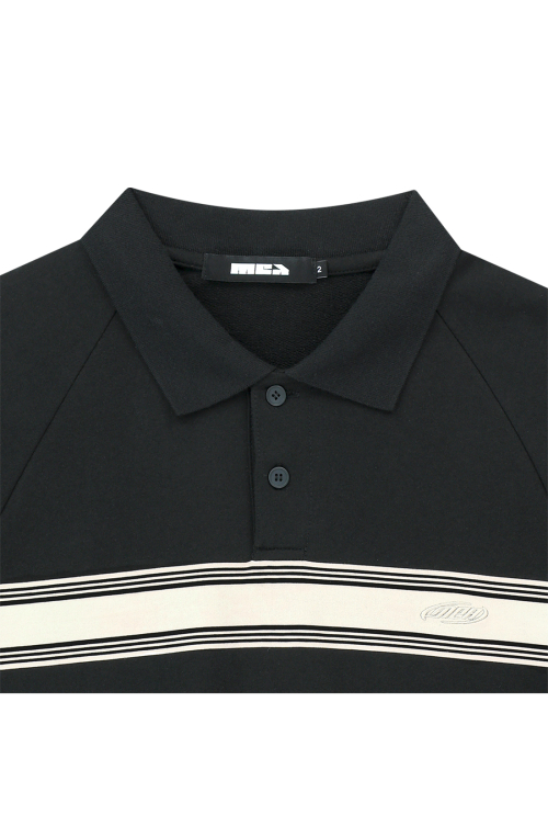 SHORT SLEEVE POLO SWEAT [BLACK]