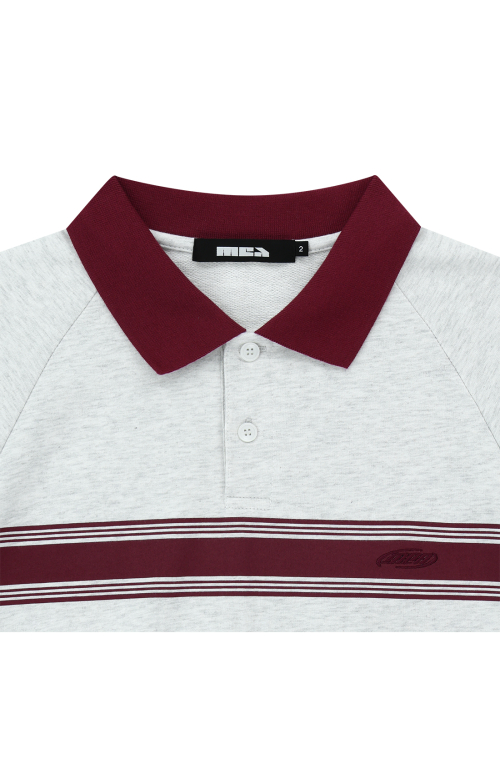 SHORT SLEEVE POLO SWEAT [MEL.GREY]
