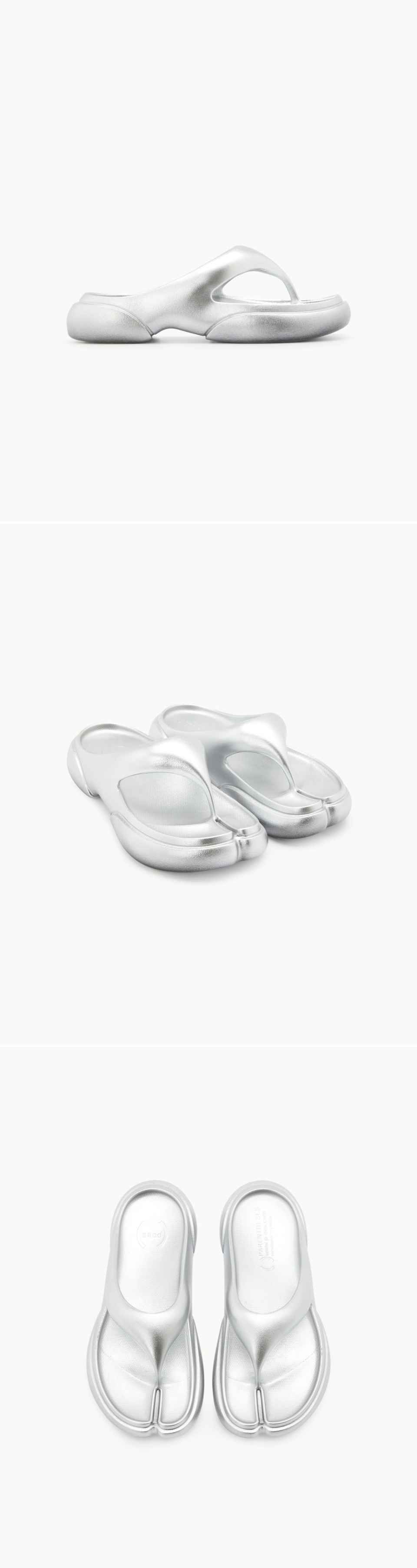 MUSINSA | PAES Flip Flop 02 / Silver