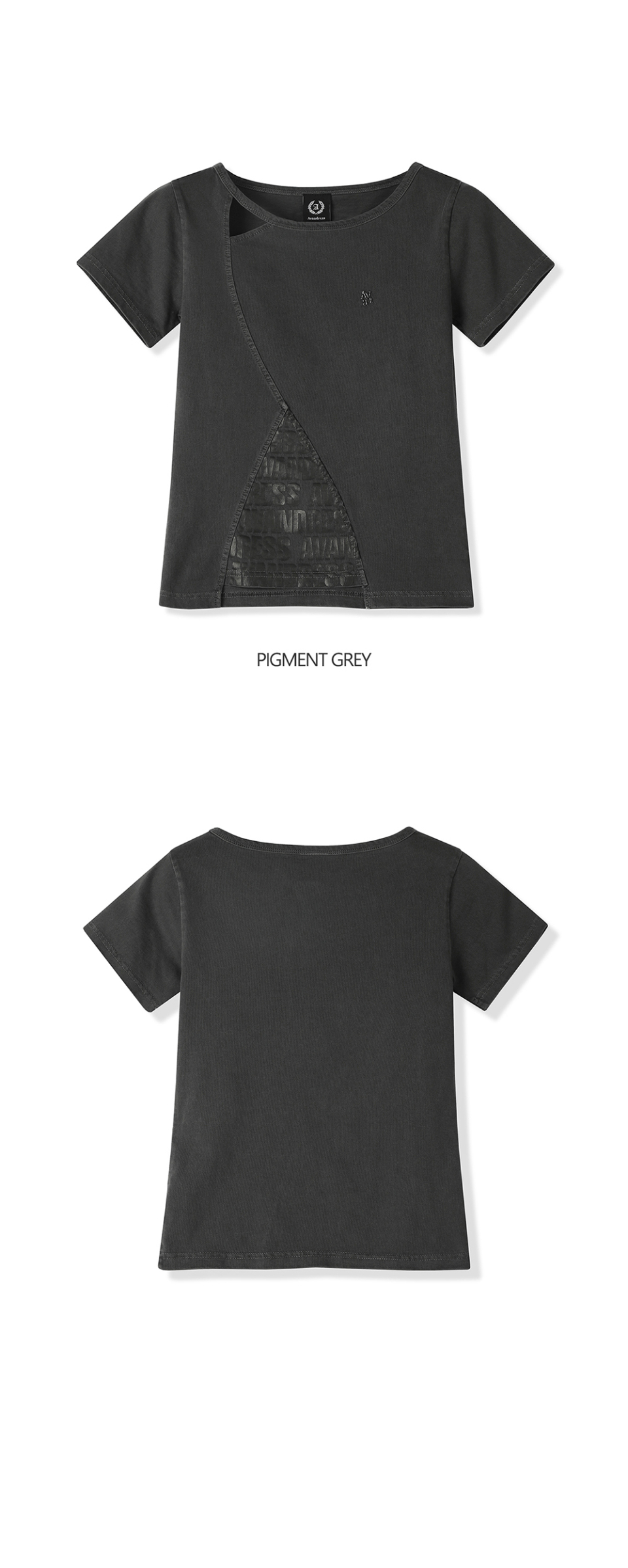 어반드레스(AVANDRESS) Triangle Pigment Tee CHARCOAL - 사이즈