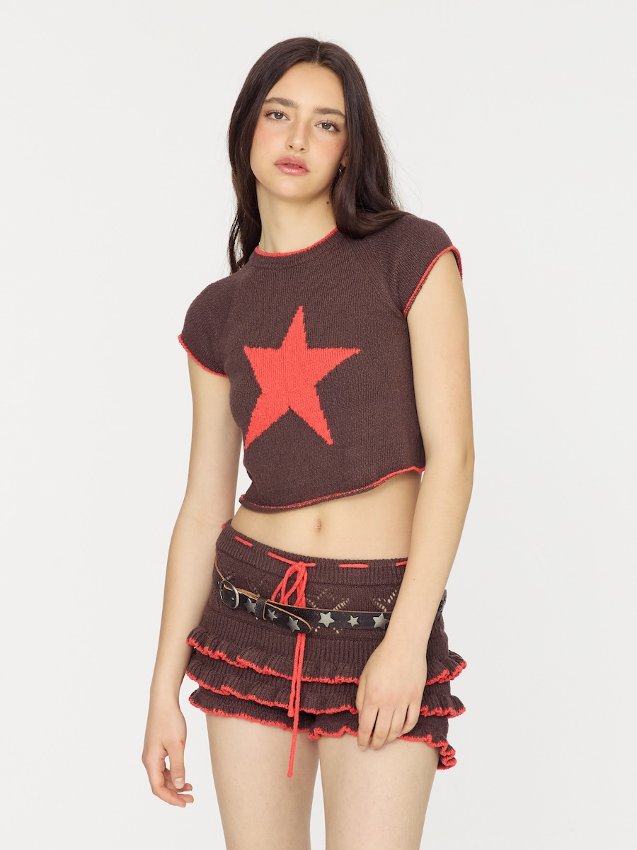 GLOWNY♡ CANDY POP KNIT TOP CANDY POP KNIT TOP (WHITE) - GLOWNY