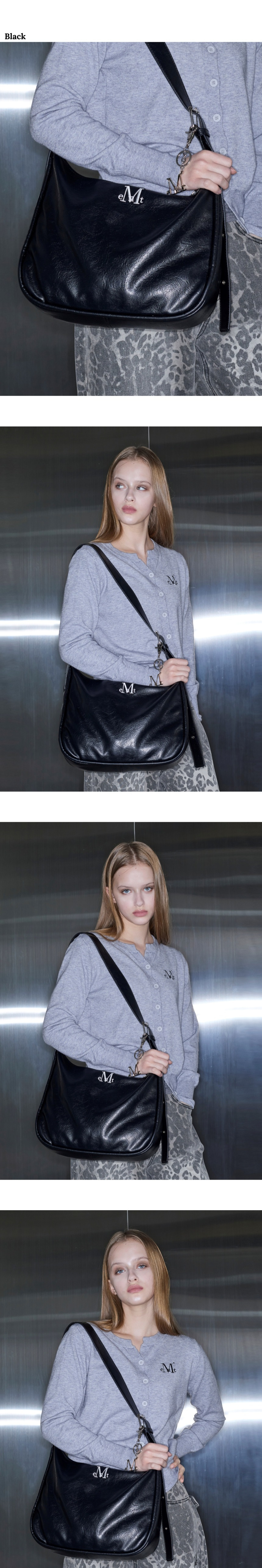 MUSINSA | MUCENT Port Double Ringle Leather Shoulder Bag