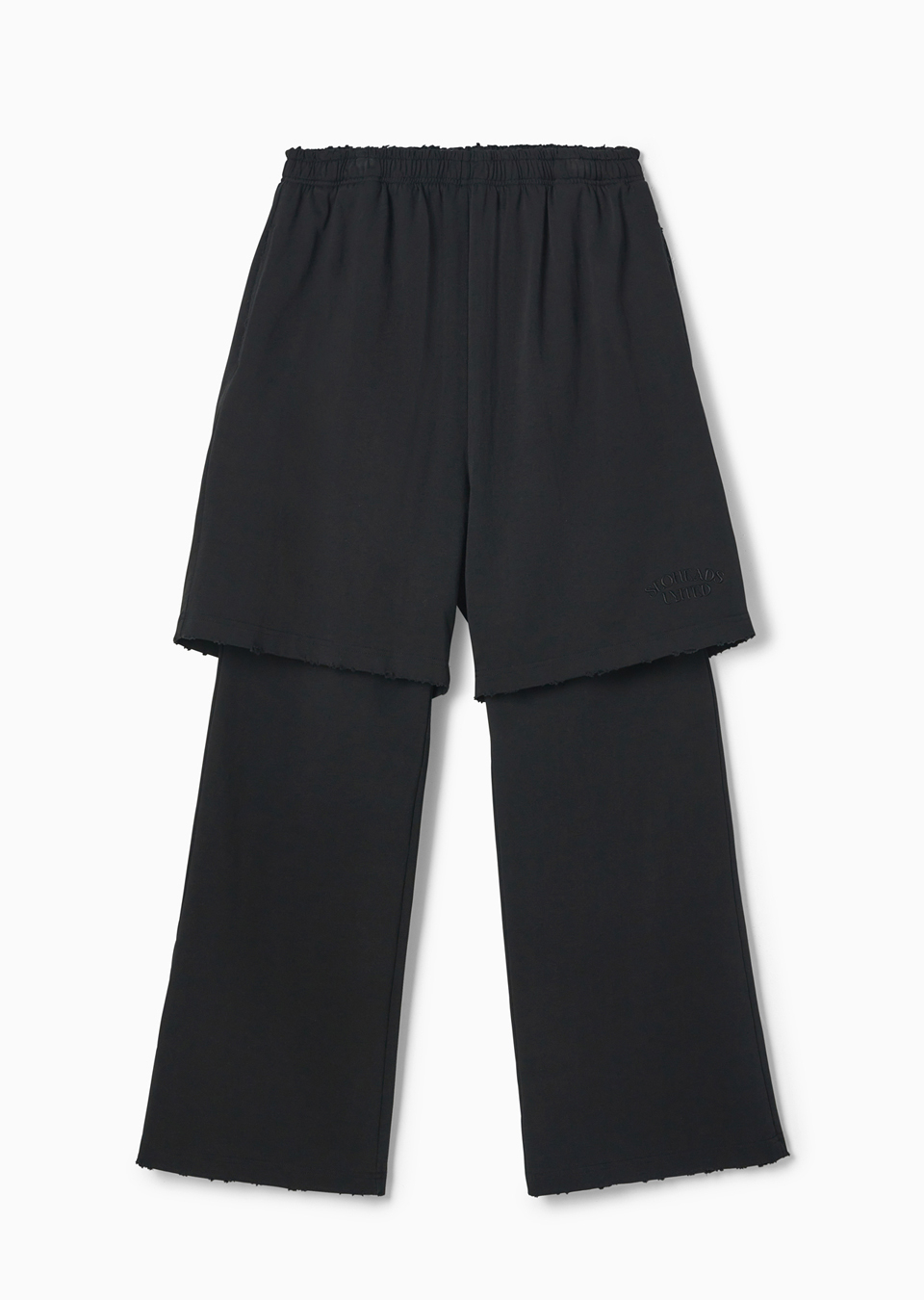 [s/e/o] SHORTS LAYERED SWEATPANTS /追跡付 MUSINSA | s/e/o SHORTS LAYERED SWEATPANTS BLACK