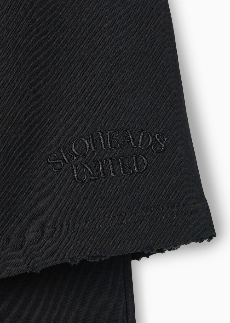 [s/e/o] SHORTS LAYERED SWEATPANTS /追跡付 MUSINSA | s/e/o SHORTS LAYERED SWEATPANTS BLACK