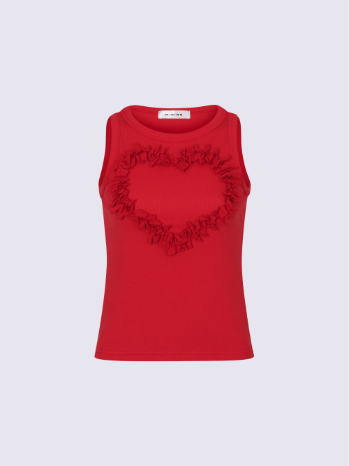 Heart Punching Top, red