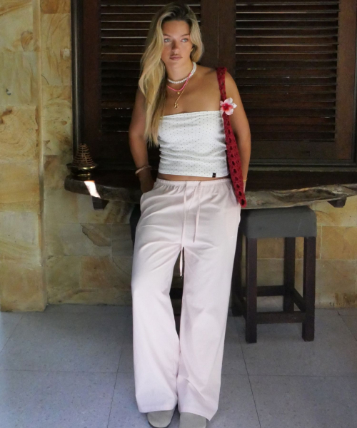 Natural Wide Pants розовый