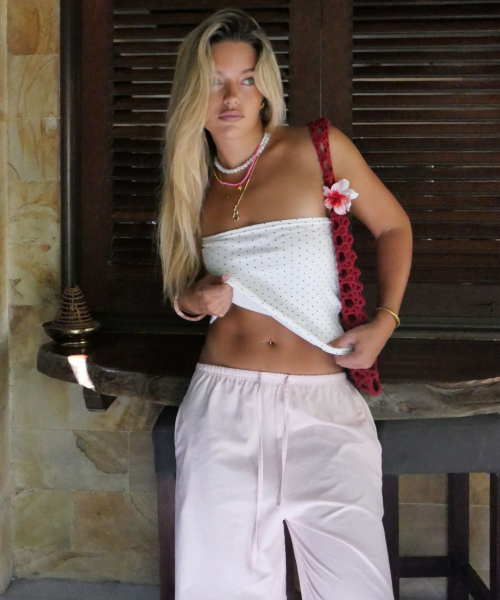 Natural Wide Pants розовый