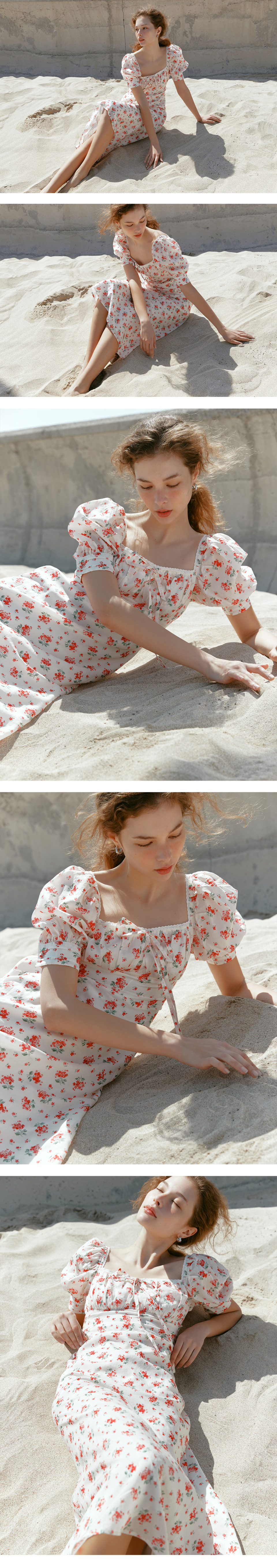 Lenina ♥ RIONA flower puff sleeve dress /追跡付 Lenina ♥ RIONA flower puff sleeve dress /追跡付 (LENINA