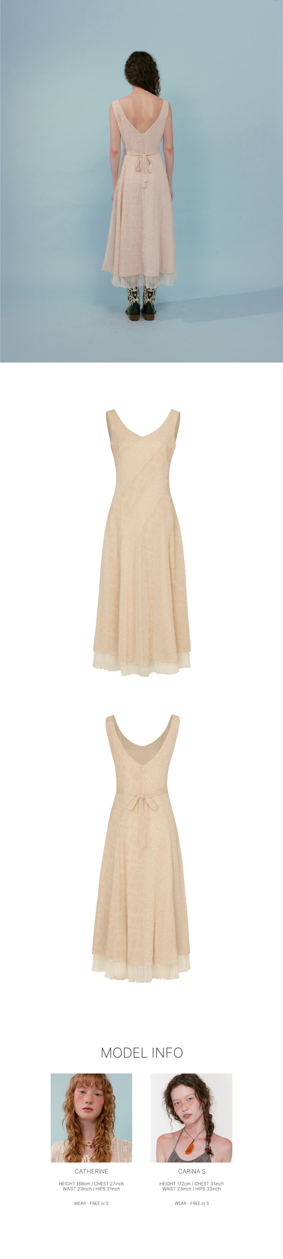 루루서울(LOULOUSEOUL) Paisley Flower Mix Dress (Beige