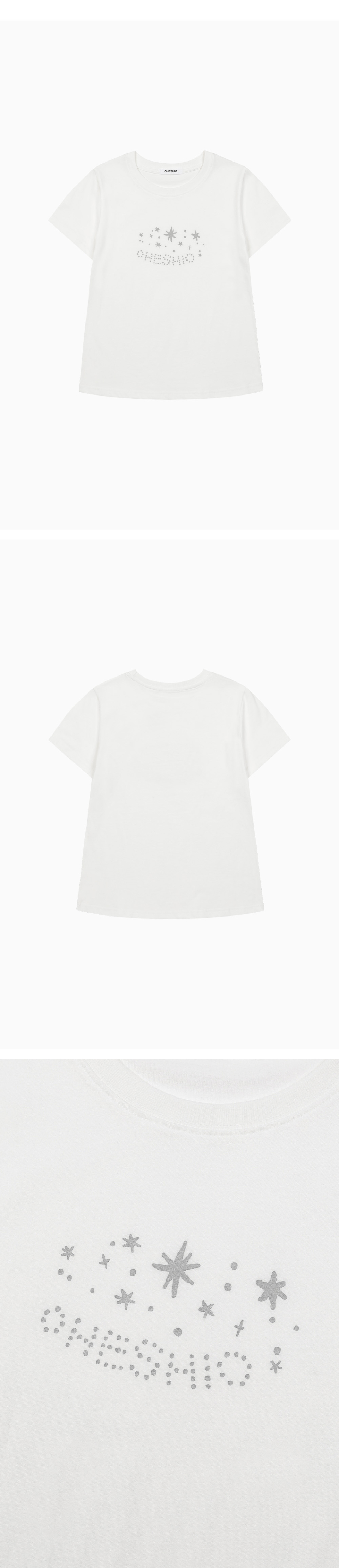 MUSINSA | OHESHIO STAR LOGO T-SHIRT, WHITE
