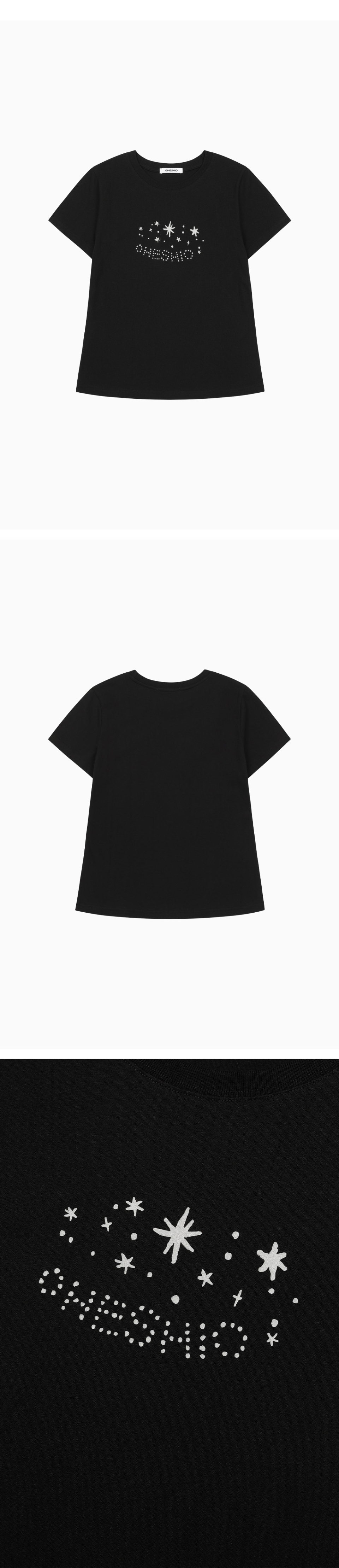 MUSINSA | OHESHIO STAR LOGO T-SHIRT, BLACK