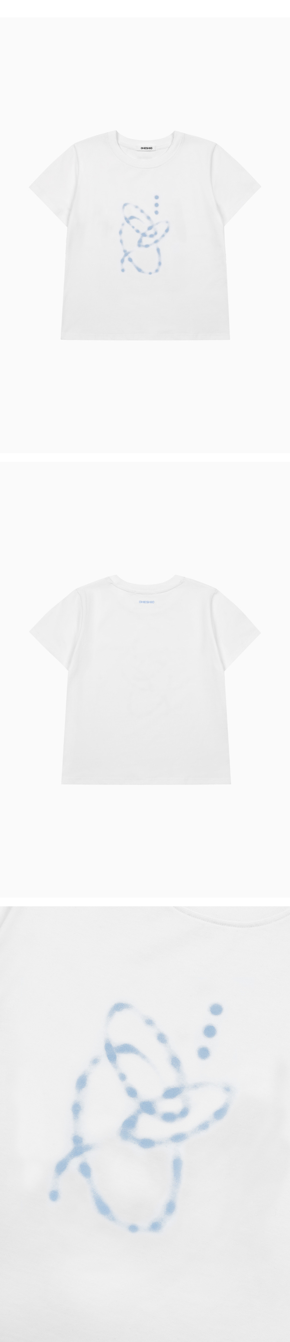 MUSINSA公式 | OHESHIO WATER DROP T-SHIRT, WHITE