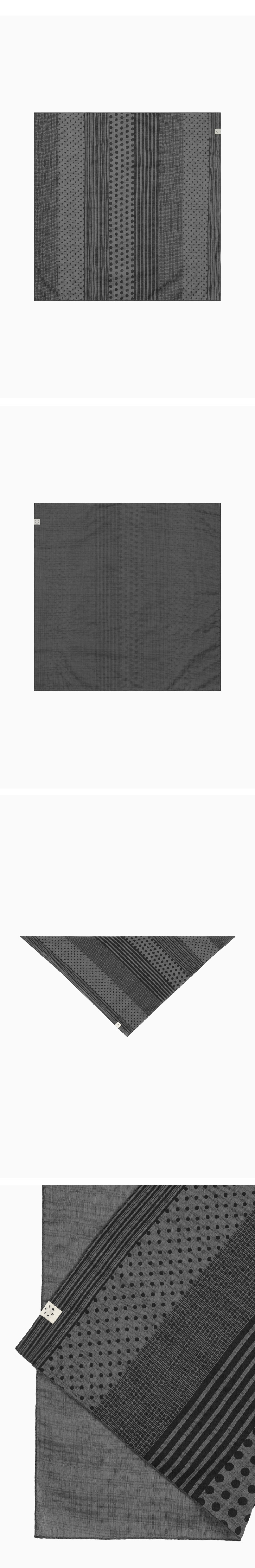 【OHESHIO】25ss MIX DOT PATTERN SHEER SCARF MUSINSA | OHESHIO MIX DOT PATTERN SHEER SCARF, GRAY