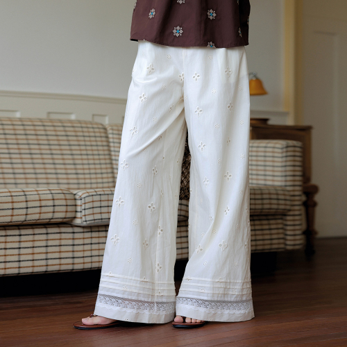 LS_Bohemian ethnic style wide pants