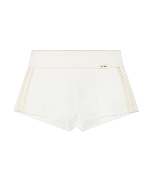 Banding Track Shorts - White