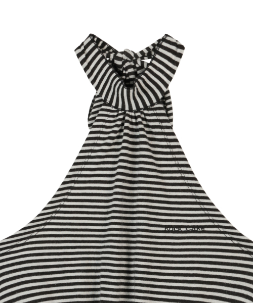 Stripe Halter Top - Black