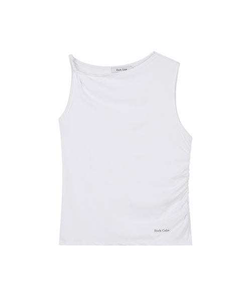 Drop Shoulder Twist Top - White