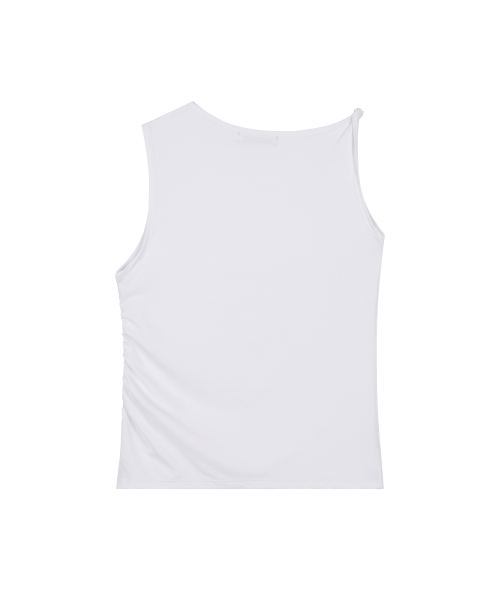 Drop Shoulder Twist Top - White
