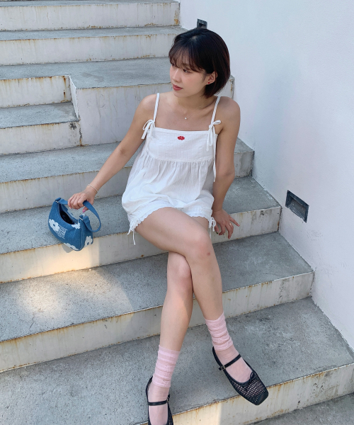 CAMISOLE SHIRRING BLOUSE white