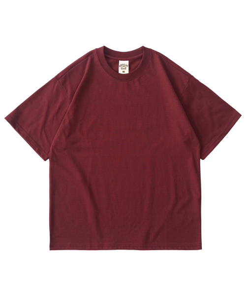 SOFT PLAIN SHORT-SLEEVED T-SHIRT (WINE)