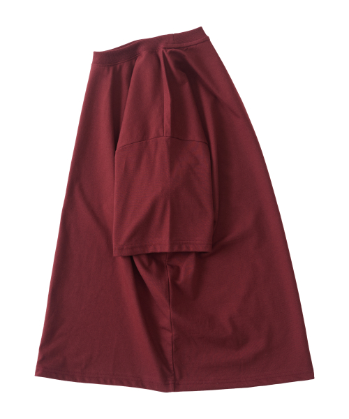 SOFT PLAIN SHORT-SLEEVED T-SHIRT (WINE)