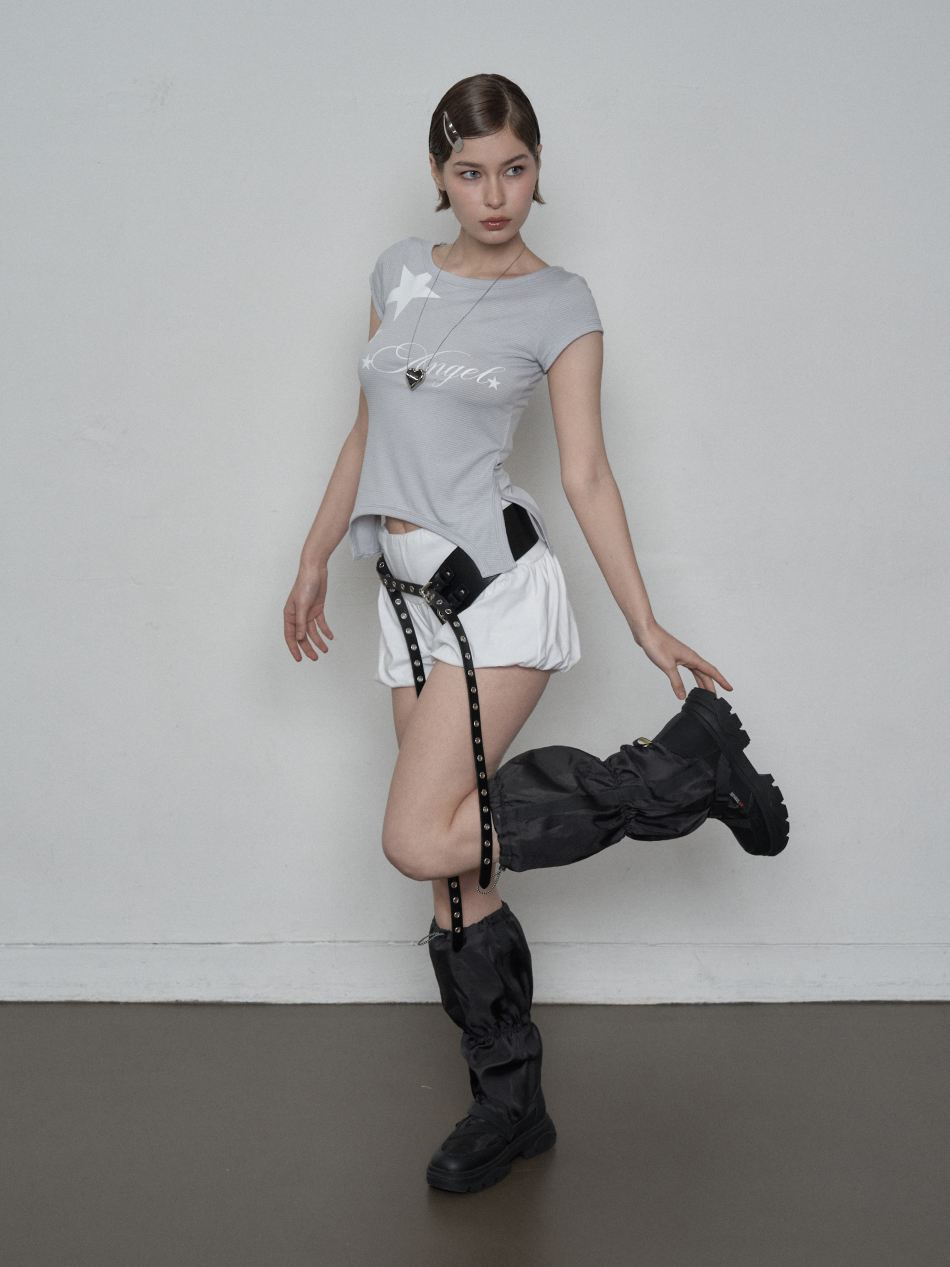 STRIPE ANGEL TOP / LIGHT GREY | ファッション通販サイト NUGU