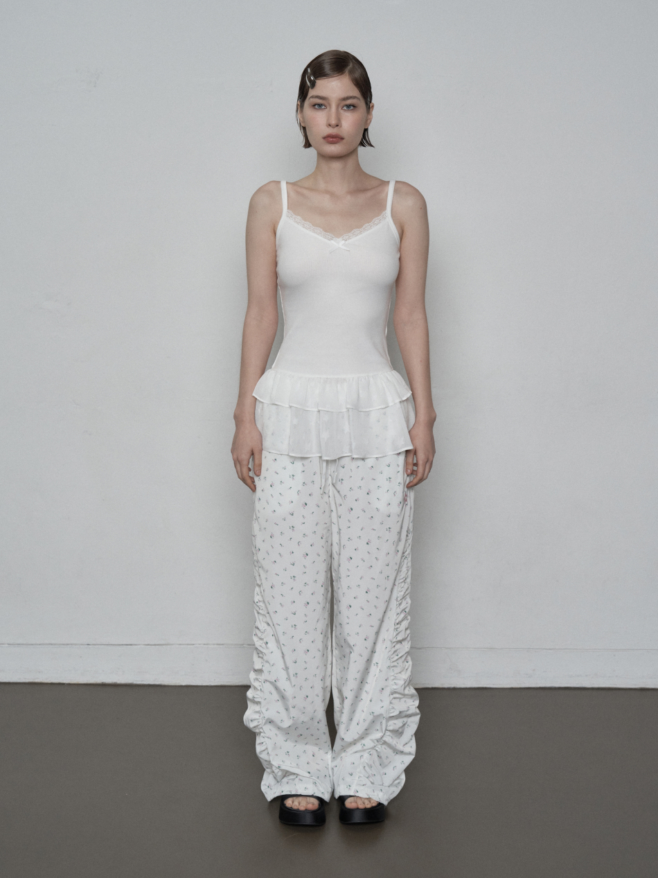 CHIFFON FRILL SLEEVELESS / WHITE | ファッション通販サイト NUGU