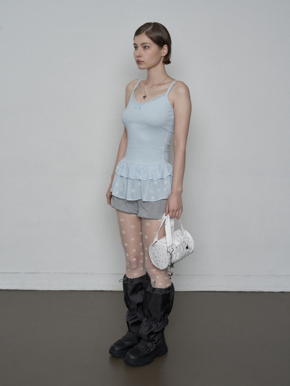 ★SETUP-EXE★CHIFFON FRILL SLEEVELESS/BABY BLUE★韓国送料込 SETUP EXE] CHIFFON FRILL SLEEVELESS / BABY BLUE – SellerWork