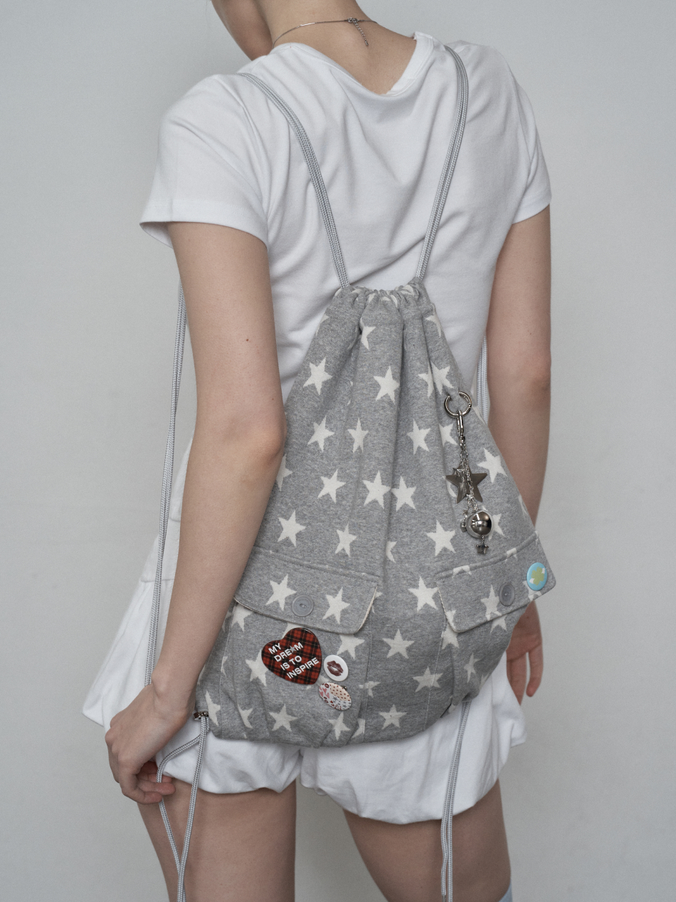 MUSINSA公式 | SETUPEXE STAR POCKET GYM SACK / MELANGE GEY