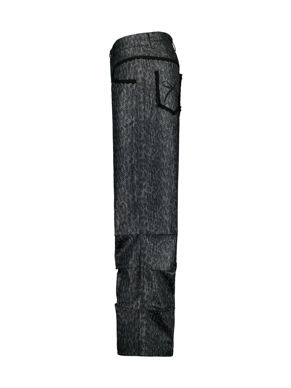 MUSINSA | SETUPEXE PYTHON LACE PANTS / CHARCOAL