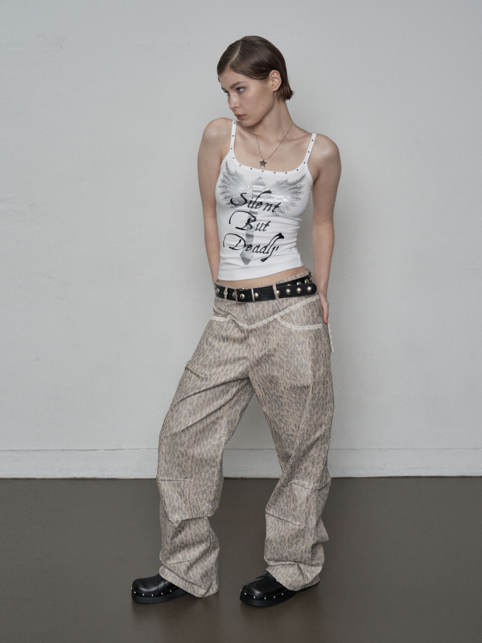 【SETUP-EXE】韓国人気★ (S,M) PYTHON LACE PANTS MUSINSA公式 | SETUPEXE PYTHON LACE PANTS / BEIGE