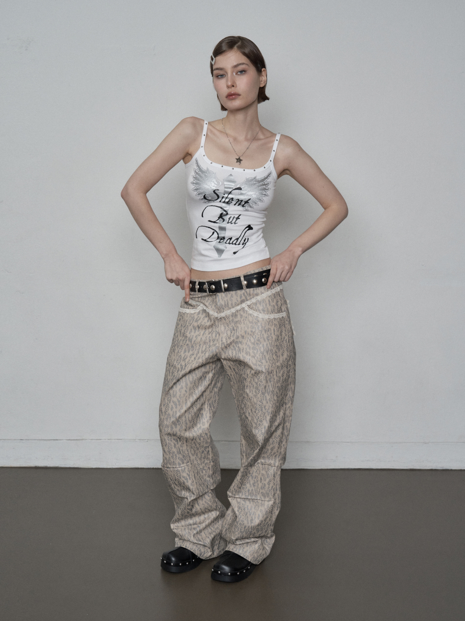 【SETUP-EXE】韓国人気★ (S,M) PYTHON LACE PANTS MUSINSA | SETUPEXE PYTHON LACE PANTS / BEIGE