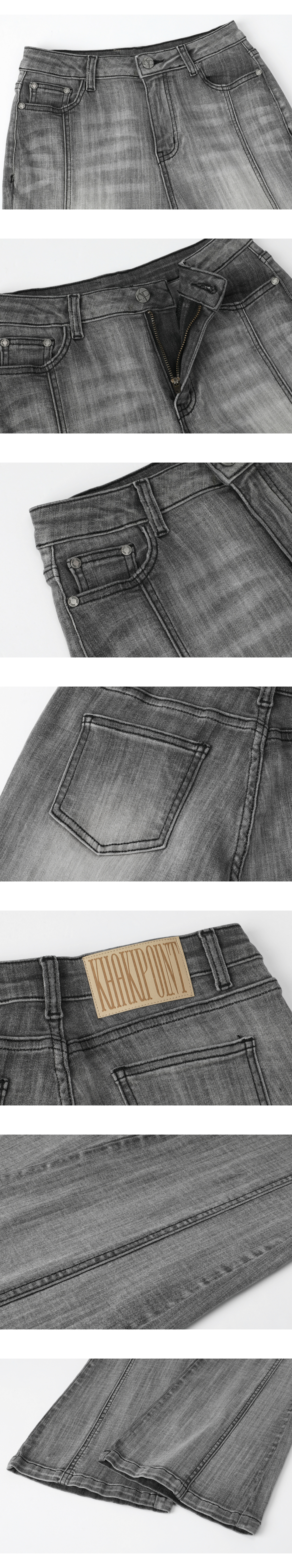 MUSINSA | KHAKIPOINT Washed Bootcut Jeans (gray)