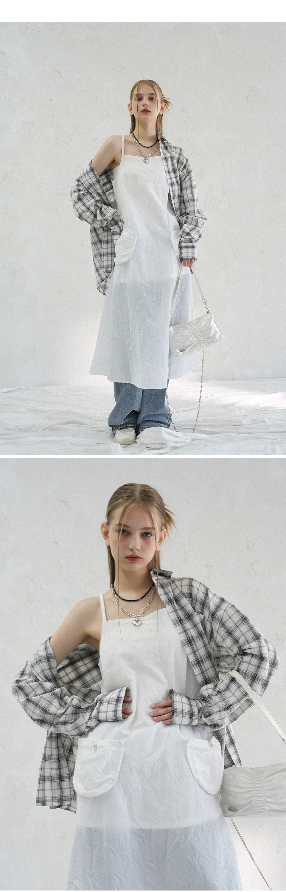 AVANDRESS ♥Smith Overfit Check Shirt/追跡付 MUSINSA | AVANDRESS Smith Overfit Check Shirt WHITE