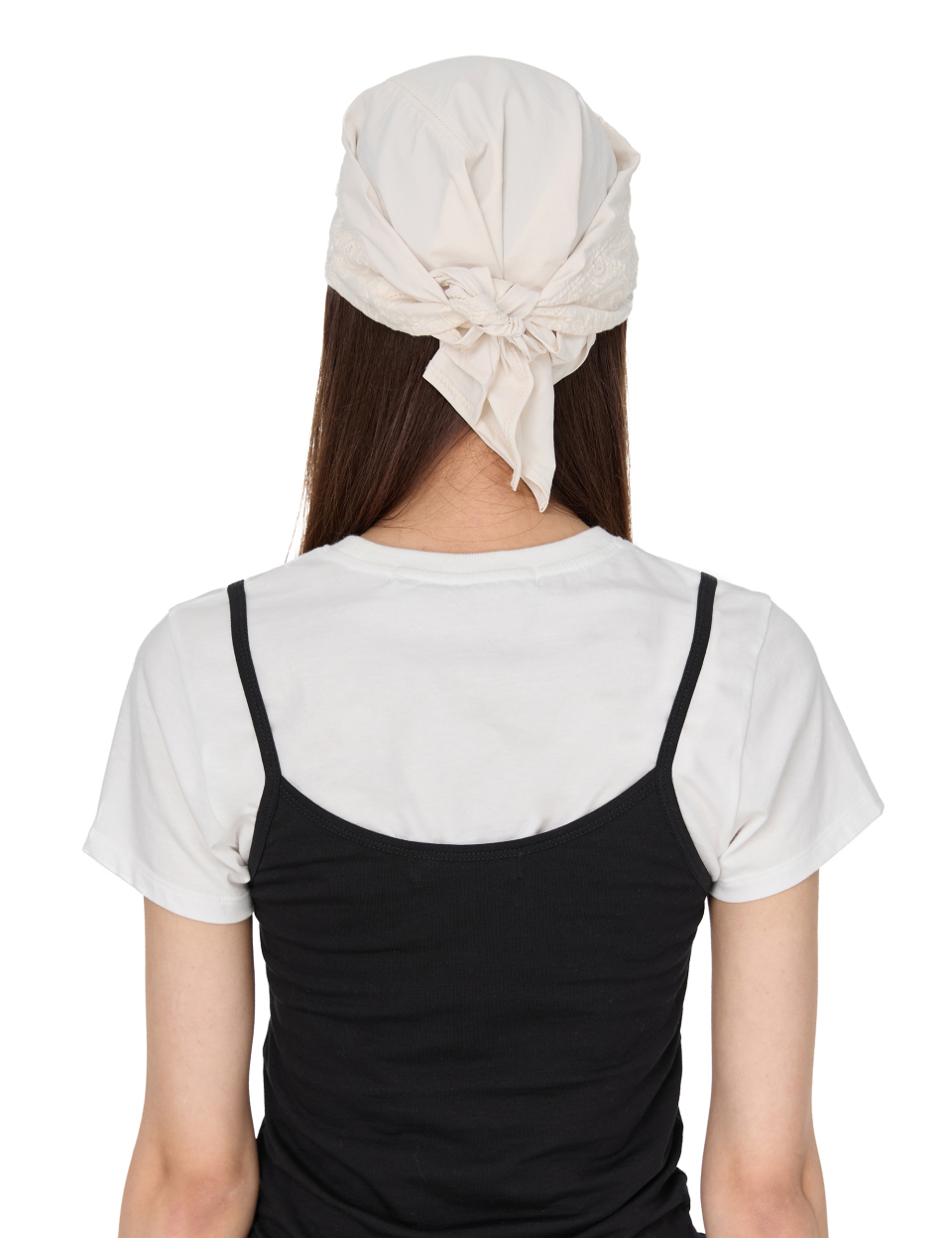 MUSINSA | SUNBURN PROJECT Punching Paisley Scarf Cap, IVORY