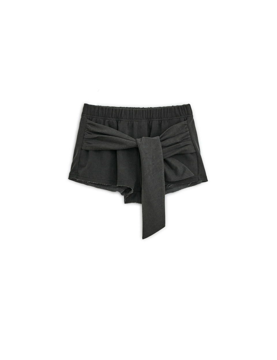 韓国商品/SUNBURNPROJECT Tie Raw cut Sweat Shorts Tie Raw-cut Sweat Shorts, IVORY - sunburnproject