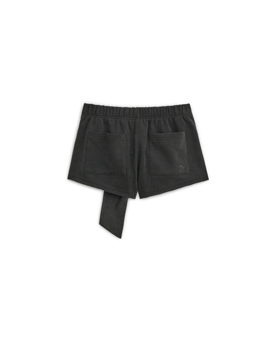 MUSINSA公式 | SUNBURN PROJECT Tie Raw-cut Sweat Shorts, CHARCOAL