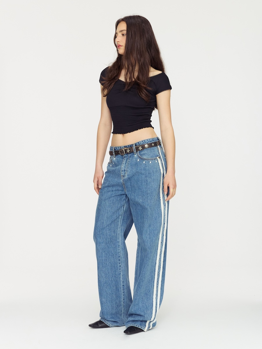 【GLOWNY】 INDIO LOOSE FIT JEANS ジーンズ ★送料・関税込★ MUSINSA | GLOWNY INDIO LOOSE FIT JEANS (BLUE)