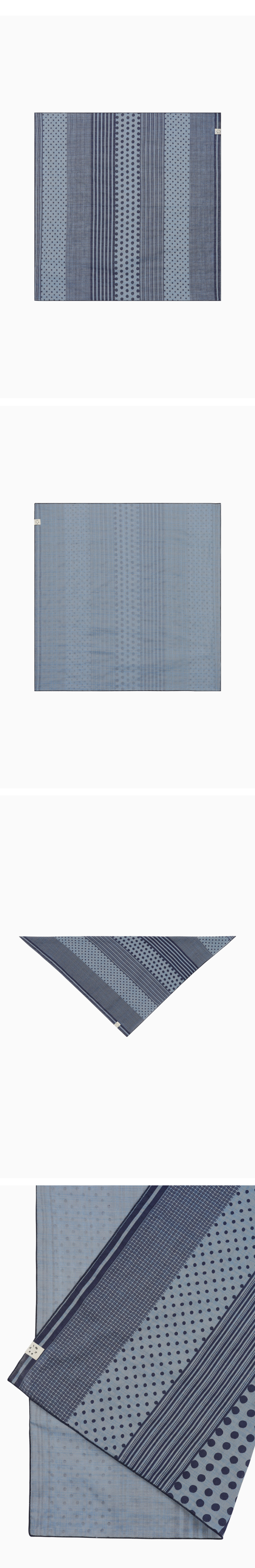 【OHESHIO】25ss MIX DOT PATTERN SHEER SCARF MUSINSA公式 | OHESHIO MIX DOT PATTERN SHEER SCARF, BLUE
