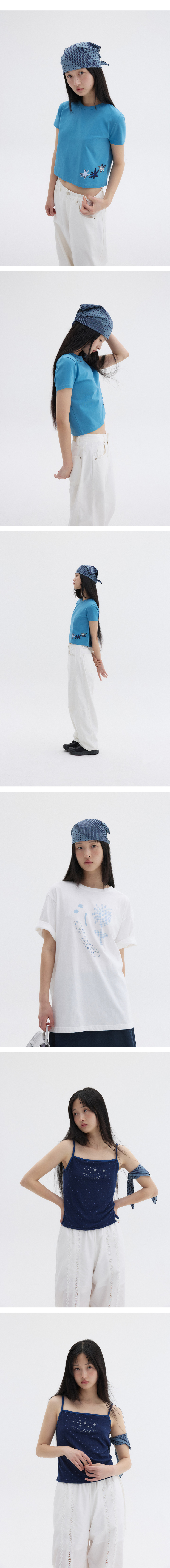 MUSINSA oheshio ドット柄 マフラー MUSINSA公式 | OHESHIO MIX DOT PATTERN SHEER SCARF, BLUE