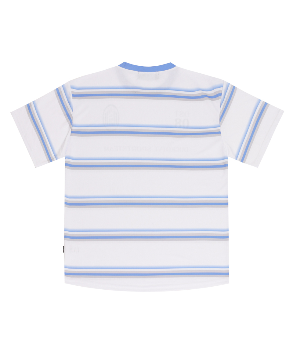 MUSINSA | DUCKDIVE Captain Stripe Mesh Short Sleeve White