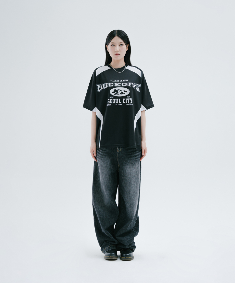 [DUCKDIVE] League Varsity Mesh Short Sleeve ★大人気★ MUSINSA公式 | DUCKDIVE League Varsity Mesh Short Sleeve Black