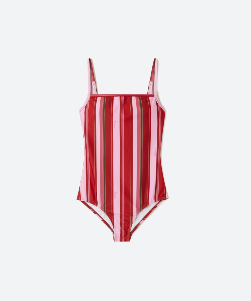 M.C Stripe Swimsuit / Pink